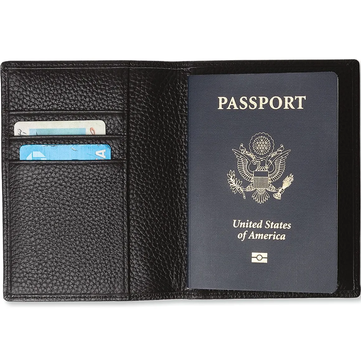 Monogrammed Genuine Leather Passport Holder
