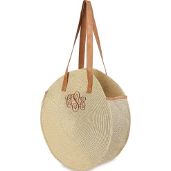 Monogrammed Natural Bungalow Tote