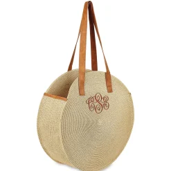 Monogrammed Natural Bungalow Tote