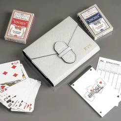 Monogrammed Rowan Travel Bridge Card Set