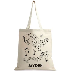 Music Personalized Canvas Tote