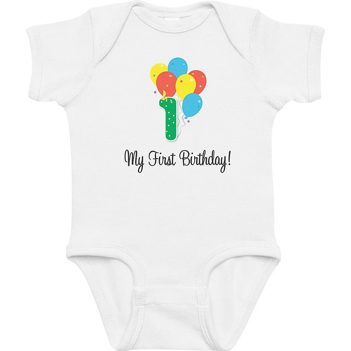 My First Birthday Baby Bodysuit Romper