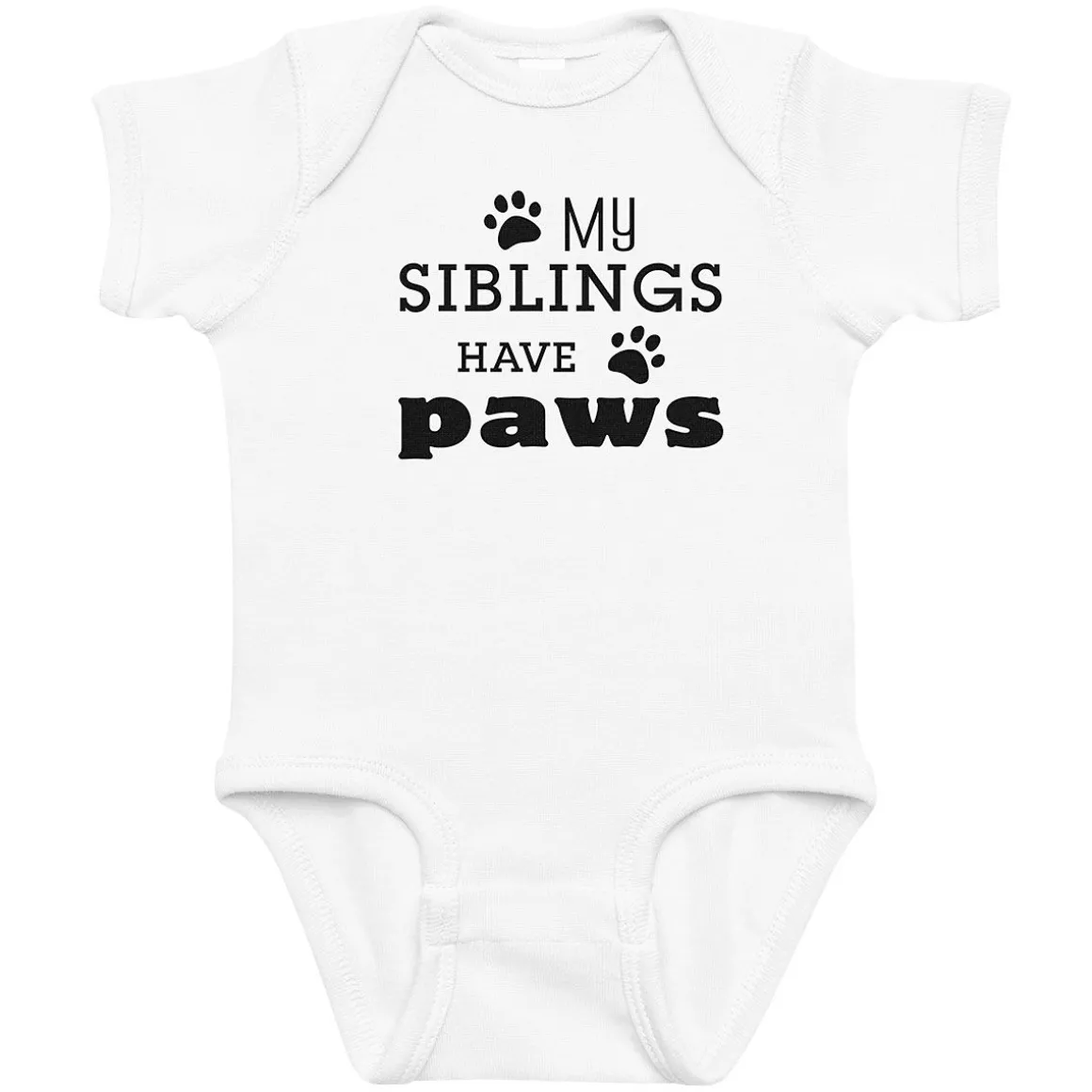 My Siblings Have Paws Baby Bodysuit Romper