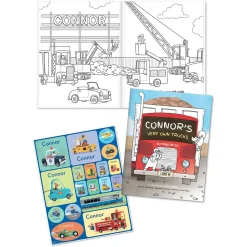 My Very Own Trucks Personalized Coloring Book & Sticker Set