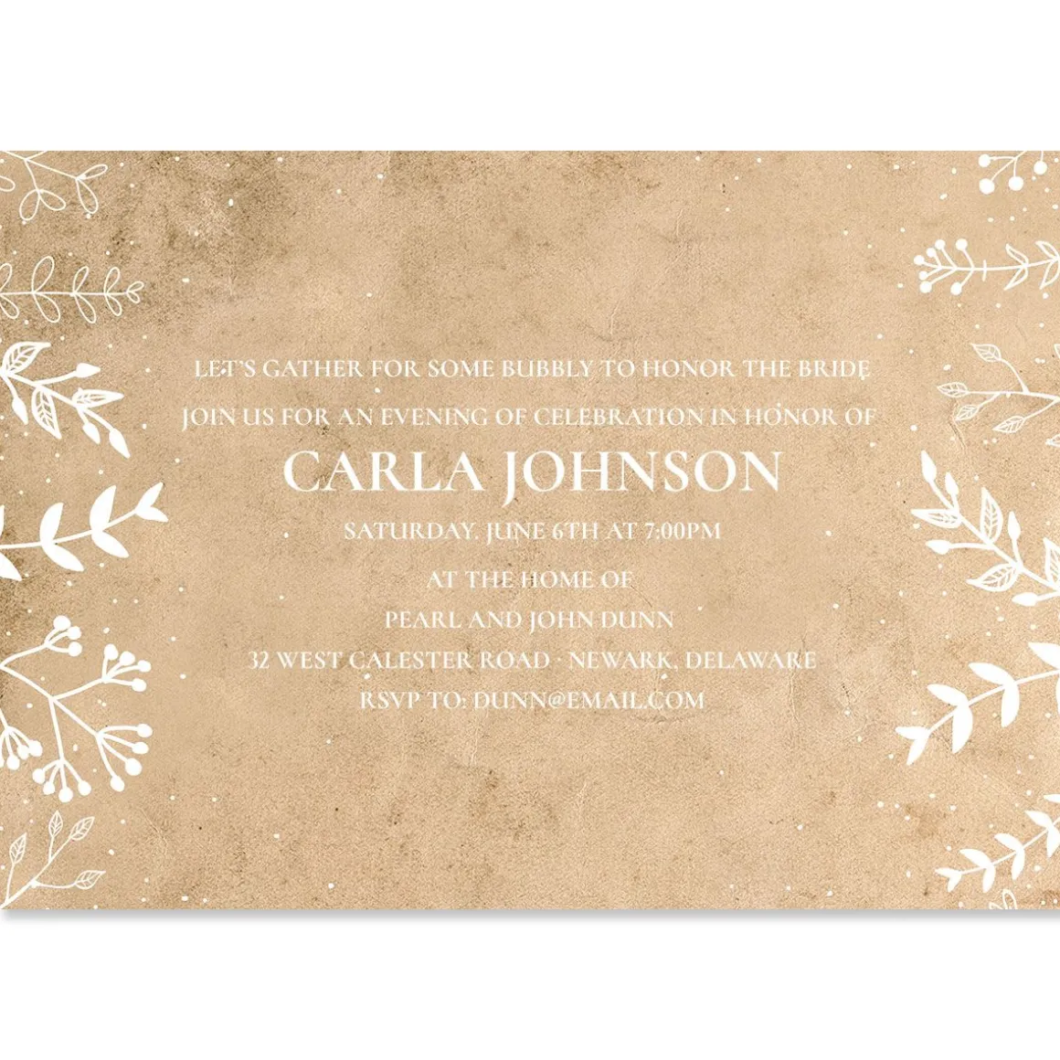 Natural Joy Personalized Invitations