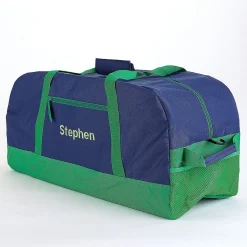 Navy and Green 23" Personalized Duffel Bag