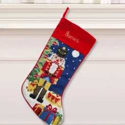 Nutcracker Heirloom Needlepoint Personalized Christmas Stocking