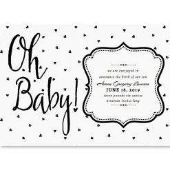 Oh Baby Hearts Personalized Birth Announcements