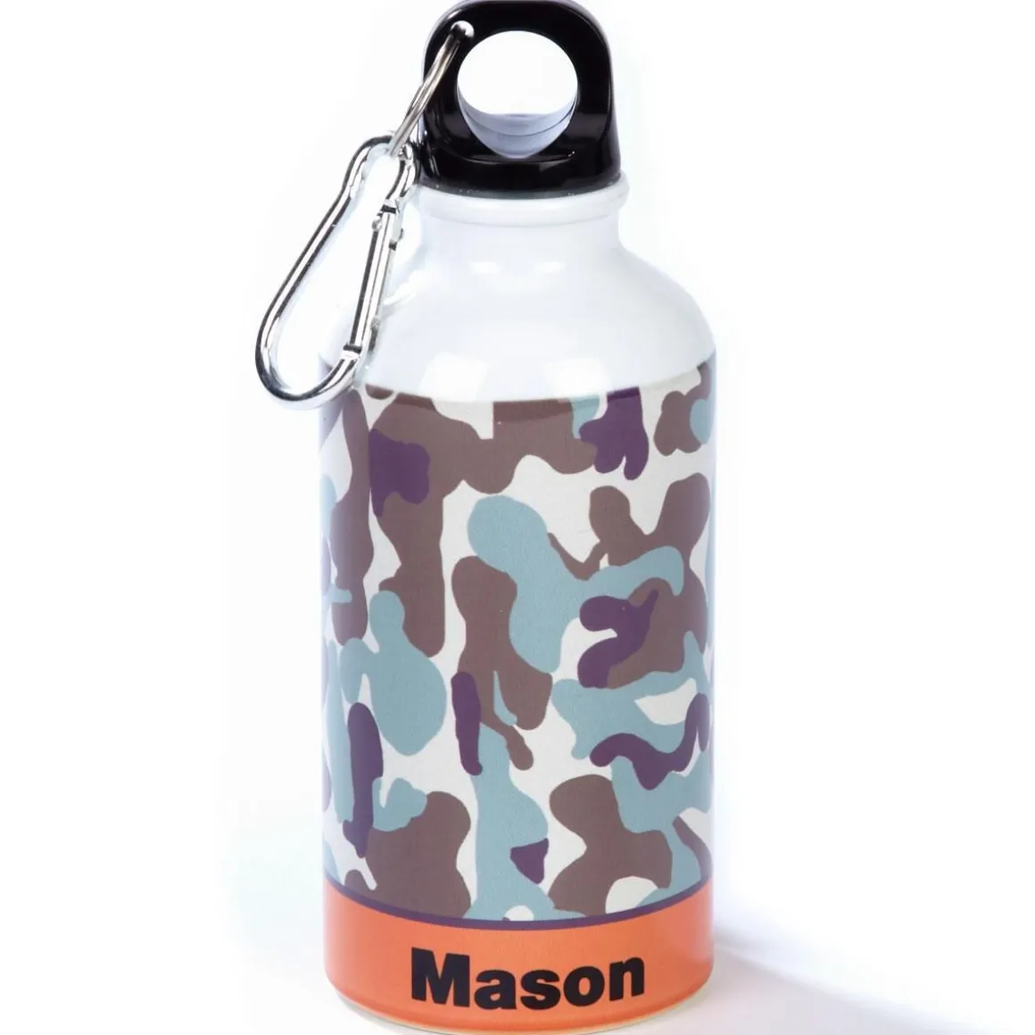 Orange/Brown Camo Water Bottle