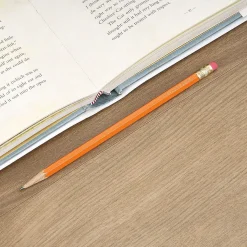 #2 Orange Personalized Hardwood Pencils