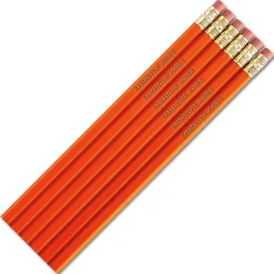 #2 Orange Personalized Hardwood Pencils