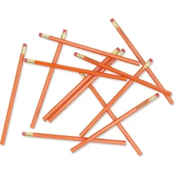 #2 Orange Personalized Hardwood Pencils