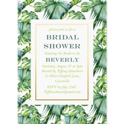 Palm and Gold Personalized Invitations