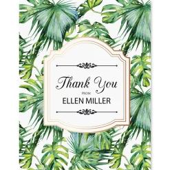Palm & Gold Personalized Thank You Cards