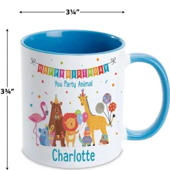 Party Animals Personalized Birthday Mug