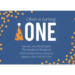 Party Hat Birthday Personalized Invitation