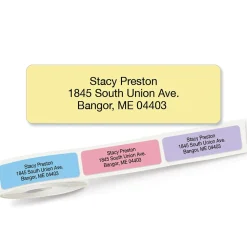 Pastel Rainbow Standard Rolled Return Address Labels