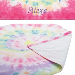 Pastel Tie-Dye Personalized Towel
