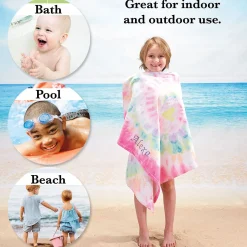 Pastel Tie-Dye Personalized Towel