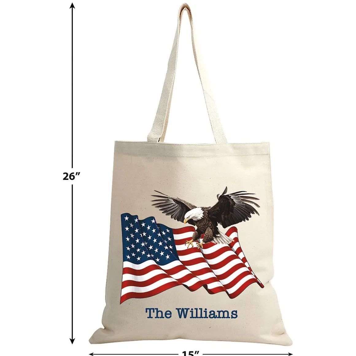 Patriotic Eagle Canvas Tote