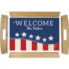 Patriotic Natural Wood Serving Tray