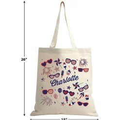 Patriotic Sunglasses Personalized Canvas Tote