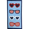 Patriotic Sunglasses Personalized Beach Towel