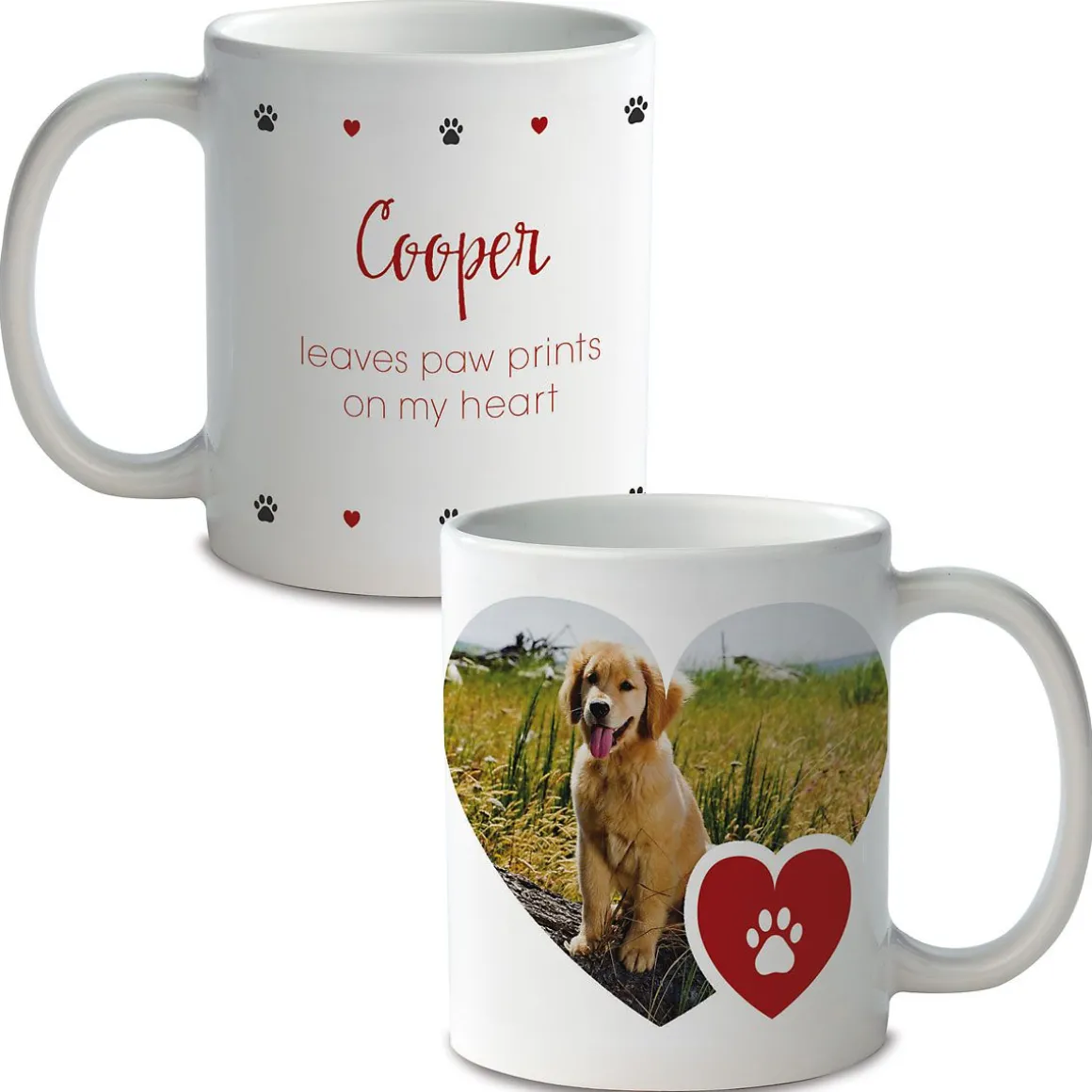 Paw Print Ceramic Photo Mug