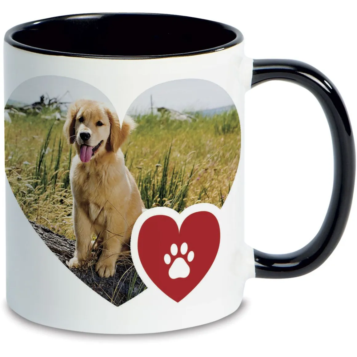 Paw Print Ceramic Photo Mug