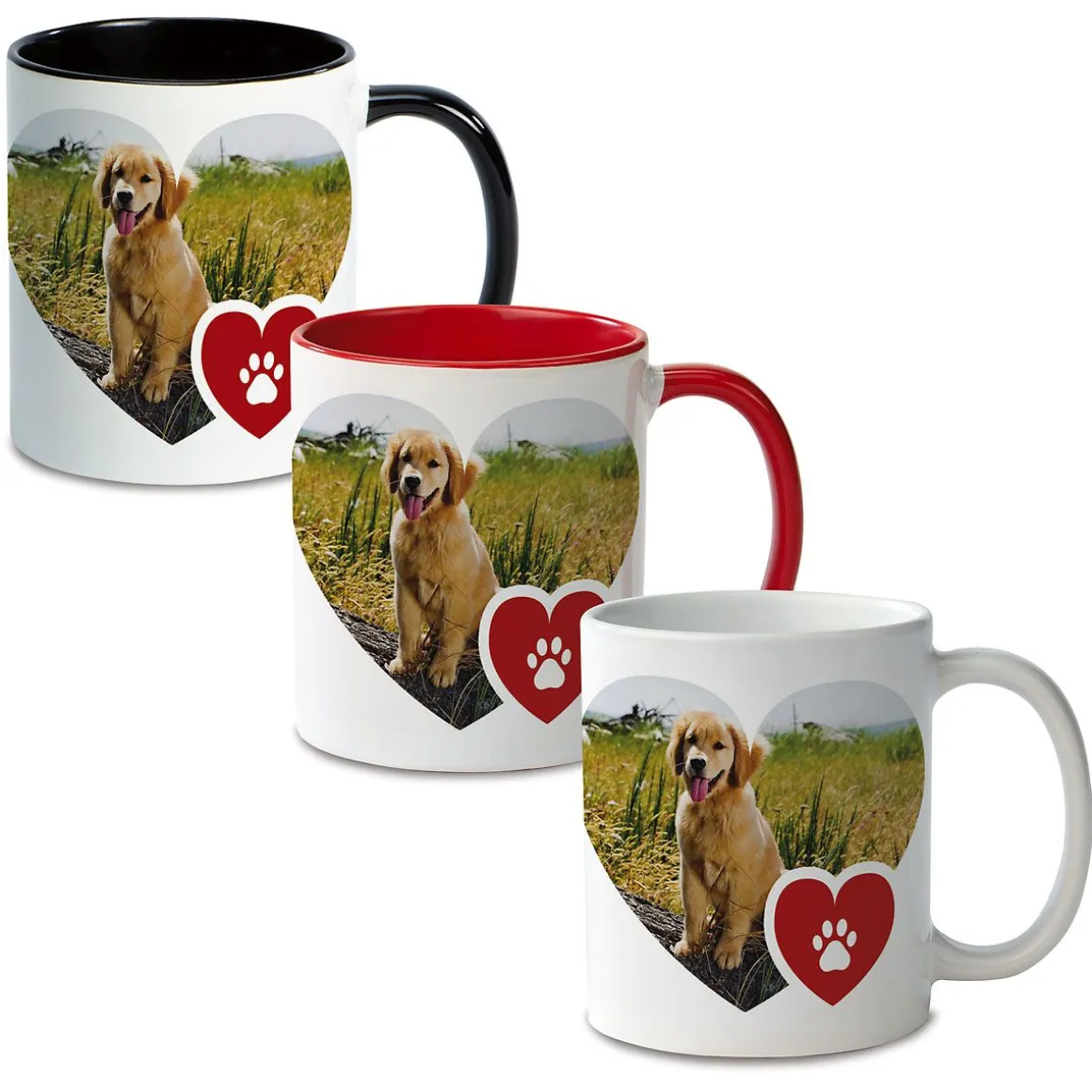 Paw Print Ceramic Photo Mug