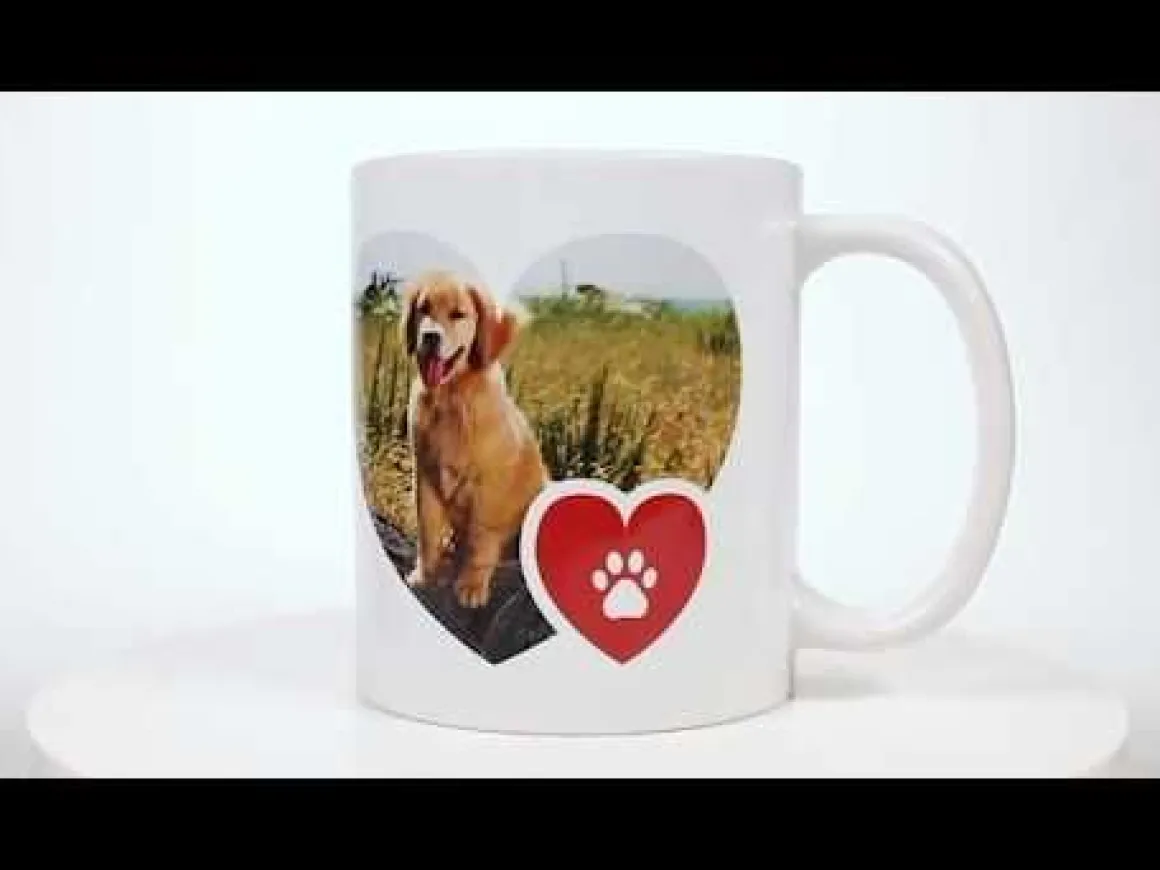 Paw Print Ceramic Photo Mug