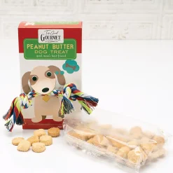 Peanut Butter Dog Treats with Rope Toy
