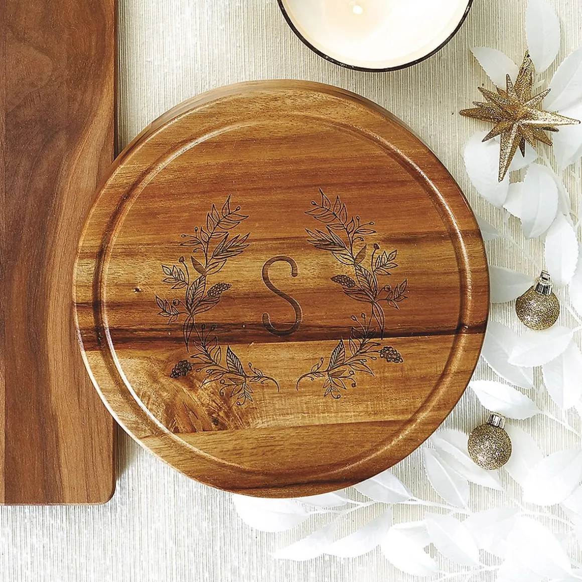 Personalized Acacia Cheese Board Set