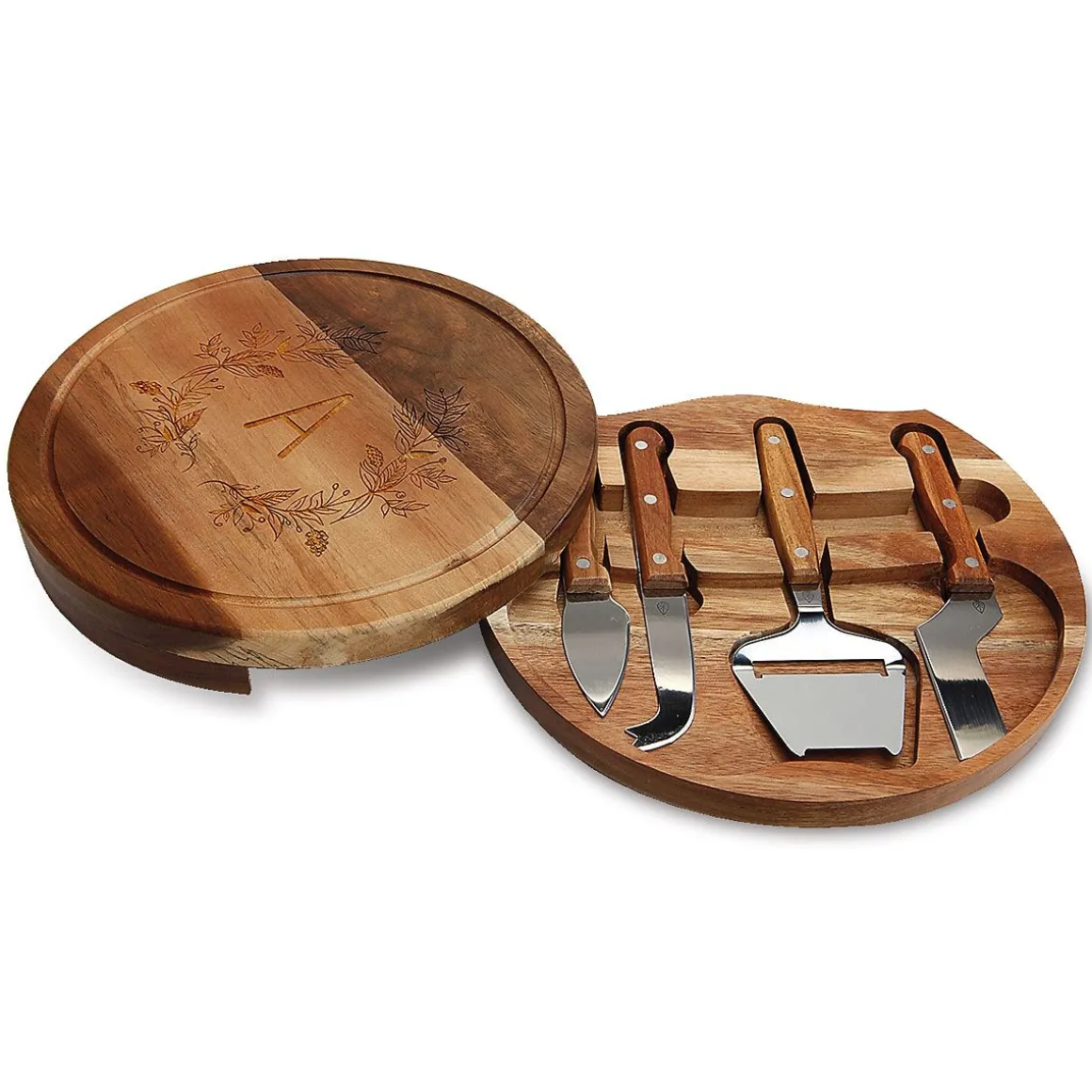Personalized Acacia Cheese Board Set