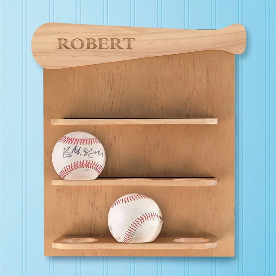 Personalized Baseball Display Shelf