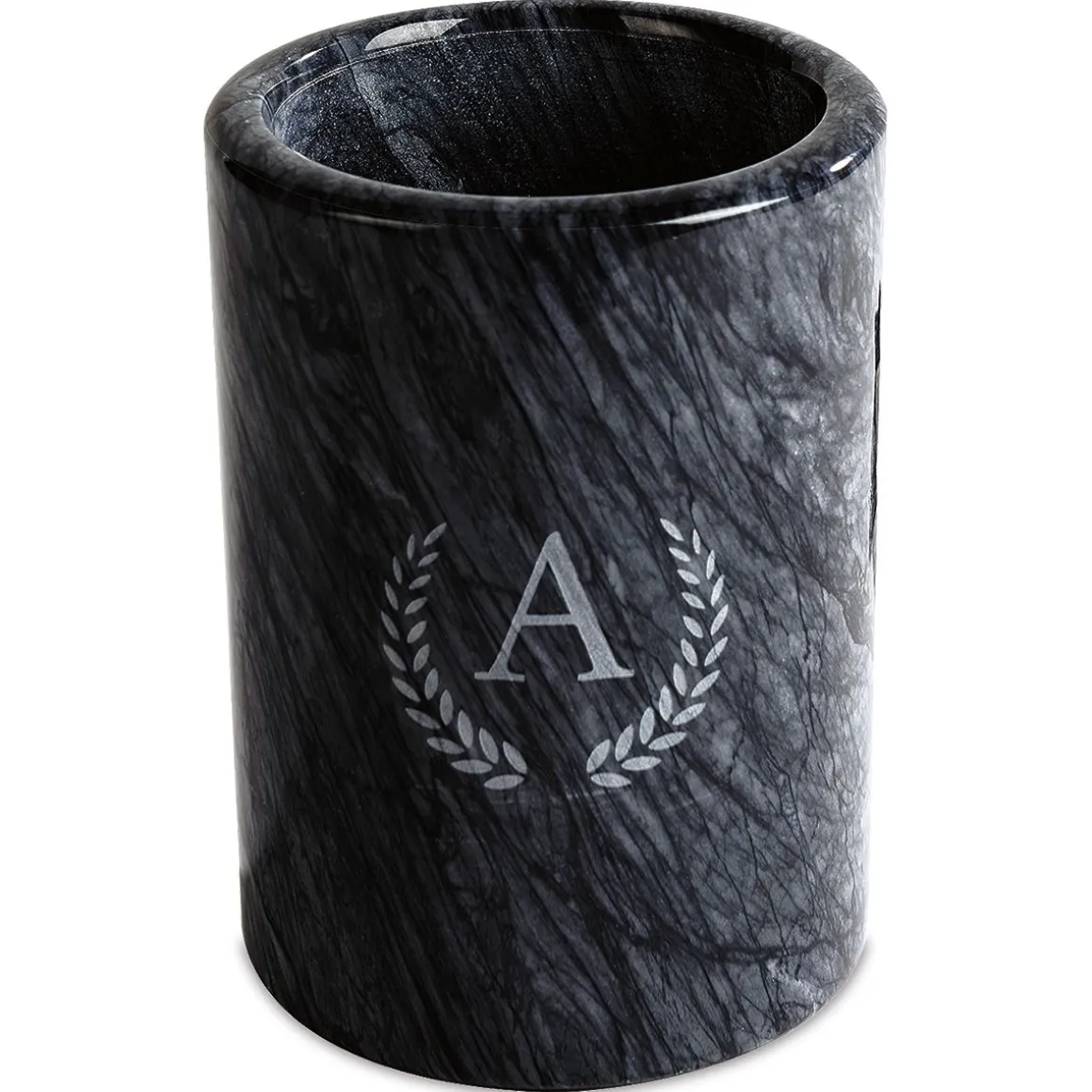Personalized Black Marble Wine Chiller/Holder