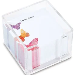 Personalized Butterfly Days Note Sheets in a Cube