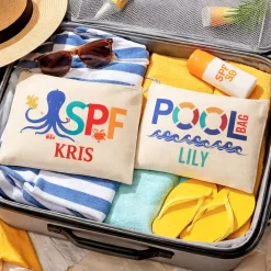 Personalized Canvas Zip Pouches