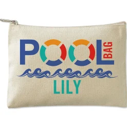 Personalized Canvas Zip Pouches