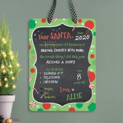 Personalized Dear Santa Christmas Plaque