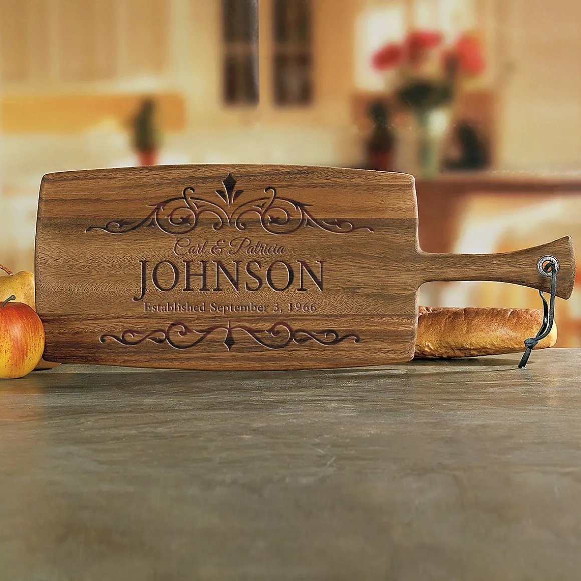 Personalized Established Paddle Cutting Board