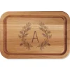 Personalized Floral Laurel Cutting Board