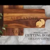 Personalized Floral Laurel Paddle Cutting Board