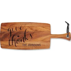 Personalized Give Thanks Paddle Cutting Board