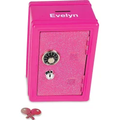 Personalized Glitter Locker Safe Bank