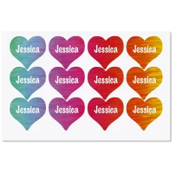 Personalized Heart Stickers