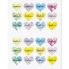 Personalized Heart Stickers