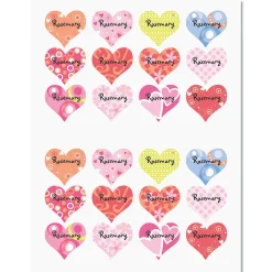 Personalized Heart Stickers