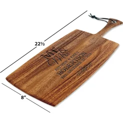Personalized Mr. & Mrs. Paddle Cutting Board