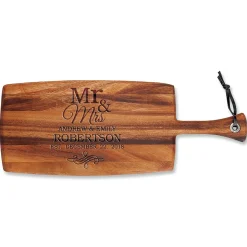 Personalized Mr. & Mrs. Paddle Cutting Board